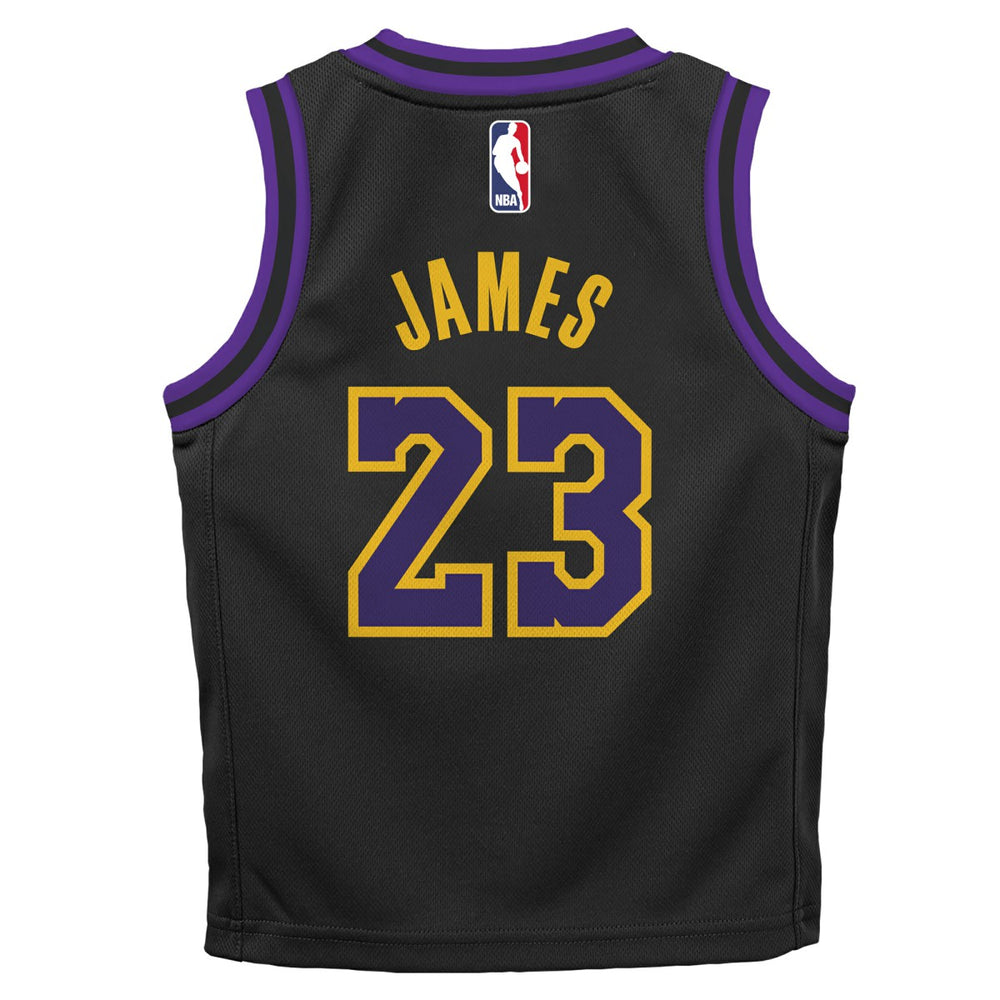 Nike LeBron James Los Angeles Lakers Preschool 2025/26 City Edition Swingman Jersey Black