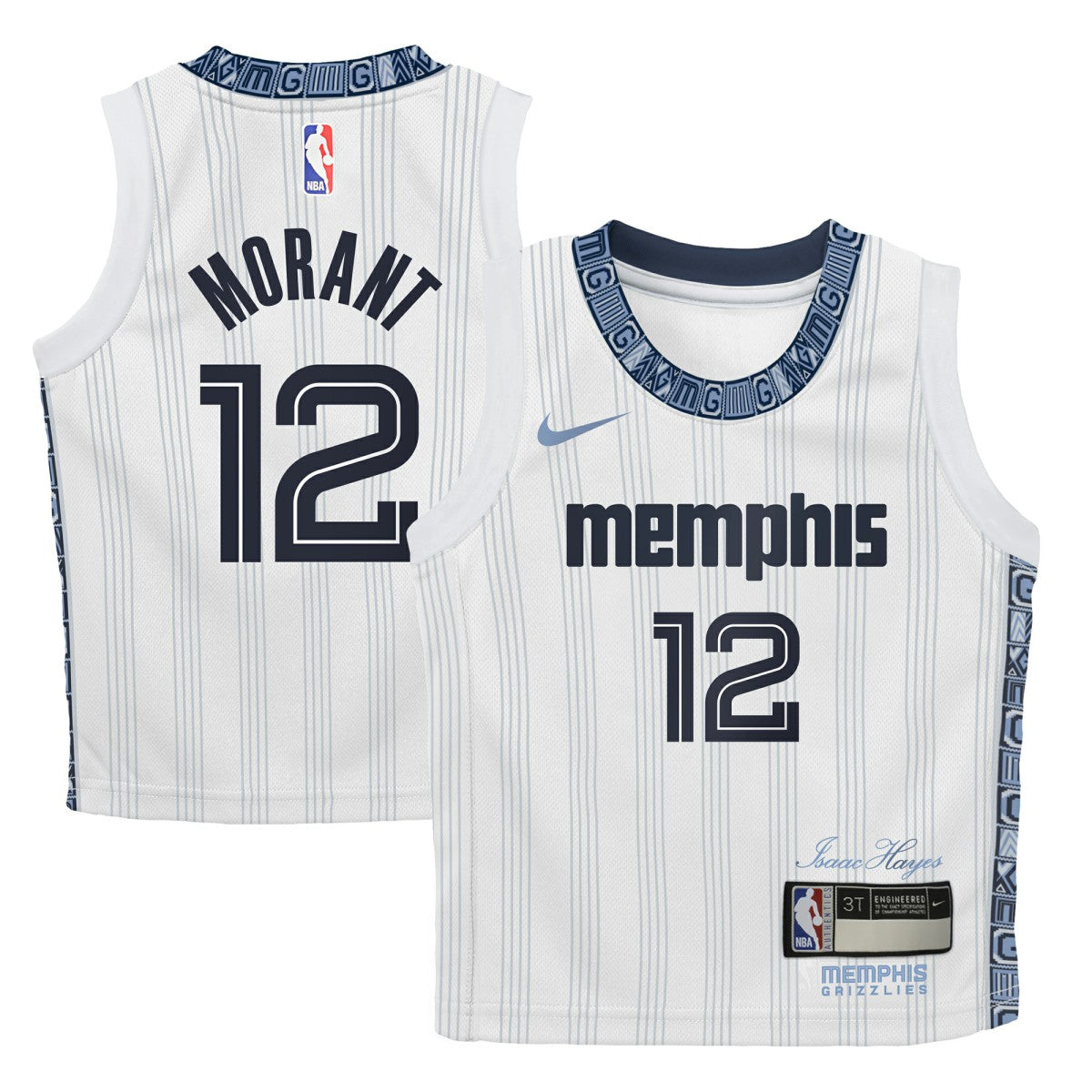 Nike Ja Morant Memphis Grizzlies Preschool 2025/26 City Edition Swingman Jersey White