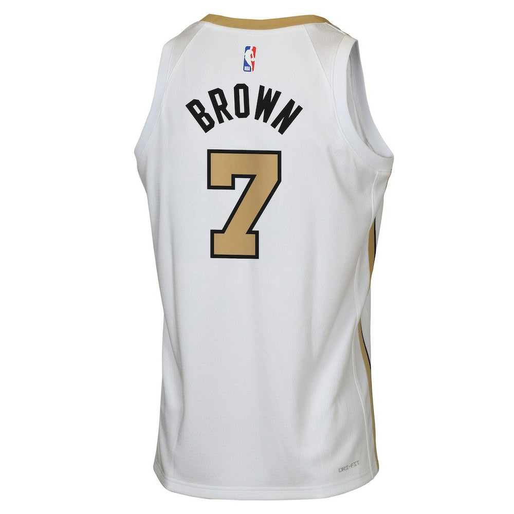 Nike Jaylen Brown Boston Celtics Youth 2025/26 City Edition Swingman Jersey White