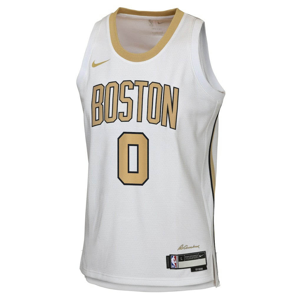 Nike Jayson Tatum Boston Celtics Youth 2025/26 City Edition Swingman Jersey White