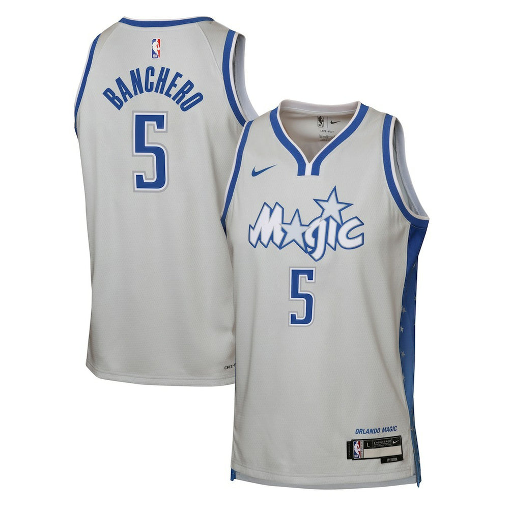 Nike Paolo Banchero Orlando Magic Youth 2025/26 City Edition Swingman Jersey Silver