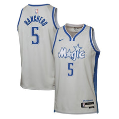 Nike Paolo Banchero Orlando Magic Youth 2025/26 City Edition Swingman Jersey Silver