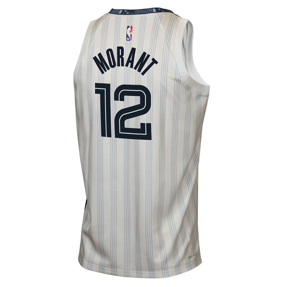 Nike Ja Morant Memphis Grizzlies Youth 2025/26 City Edition Swingman Jersey White