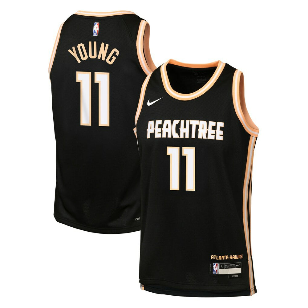 Nike Trae Young Atlanta Hawks Youth 2025/26 City Edition Swingman Jersey Black