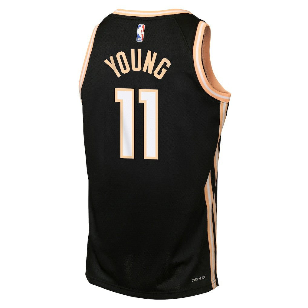Nike Trae Young Atlanta Hawks Youth 2025/26 City Edition Swingman Jersey Black