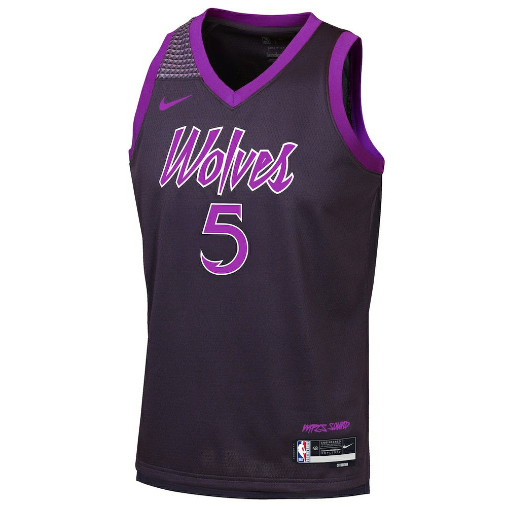 Nike Anthony Edwards Minnesota Timberwolves Youth 2025/26 City Edition Swingman Jersey Purple