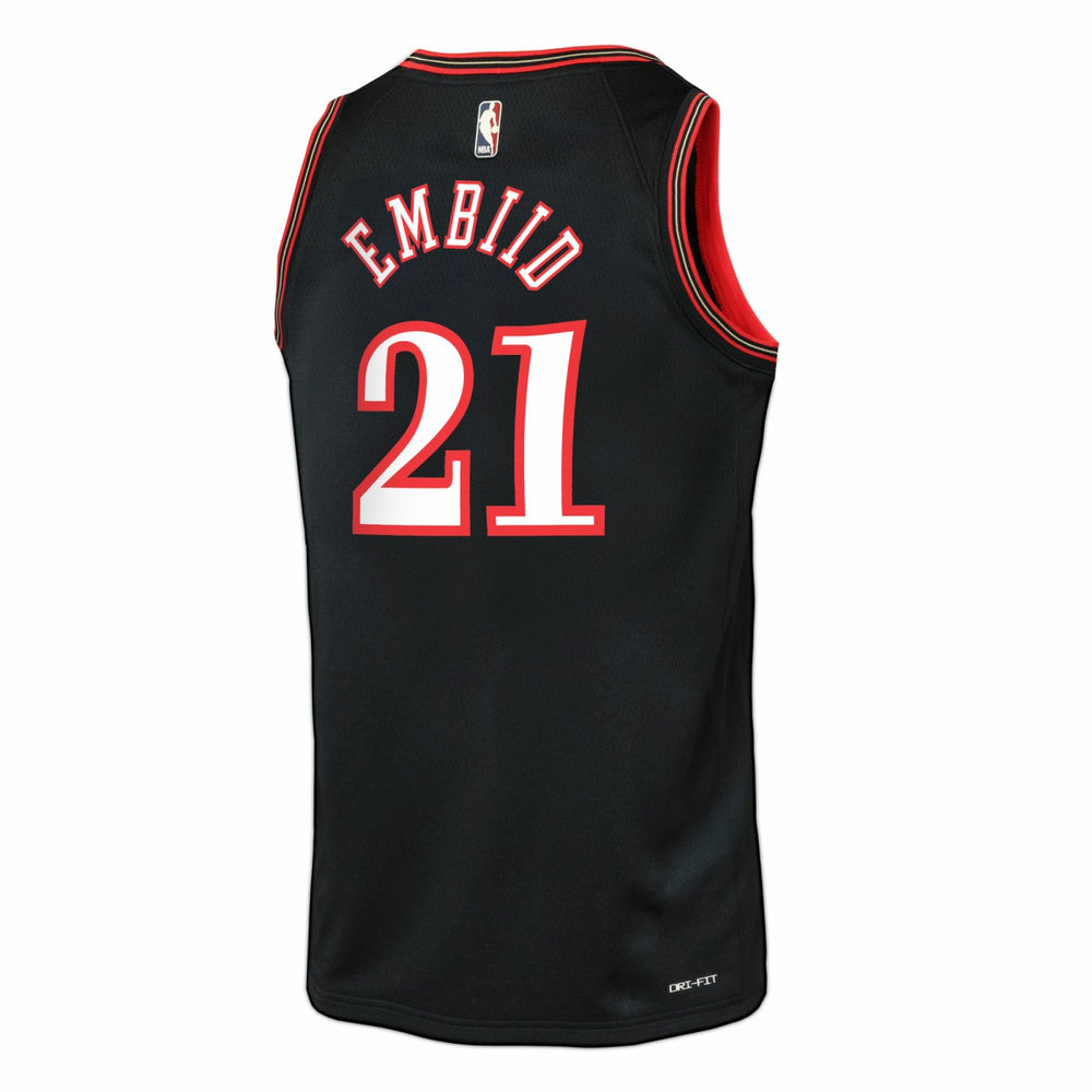 Nike Joel Embiid Philadelphia 76ers Youth Swingman Jersey Classic Edition Black