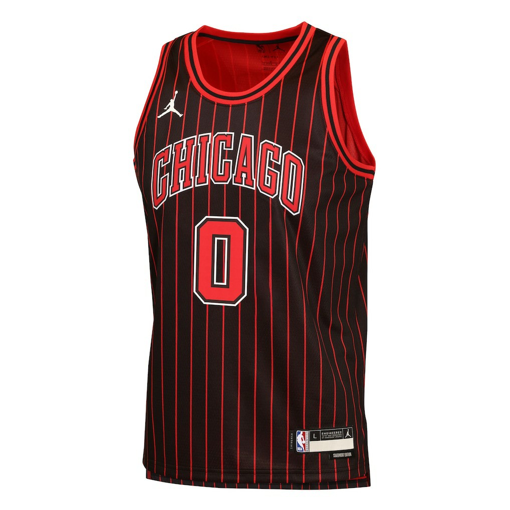 Coby White Chicago Bulls Jordan Brand Youth Swingman Jersey Statement Editi- Black