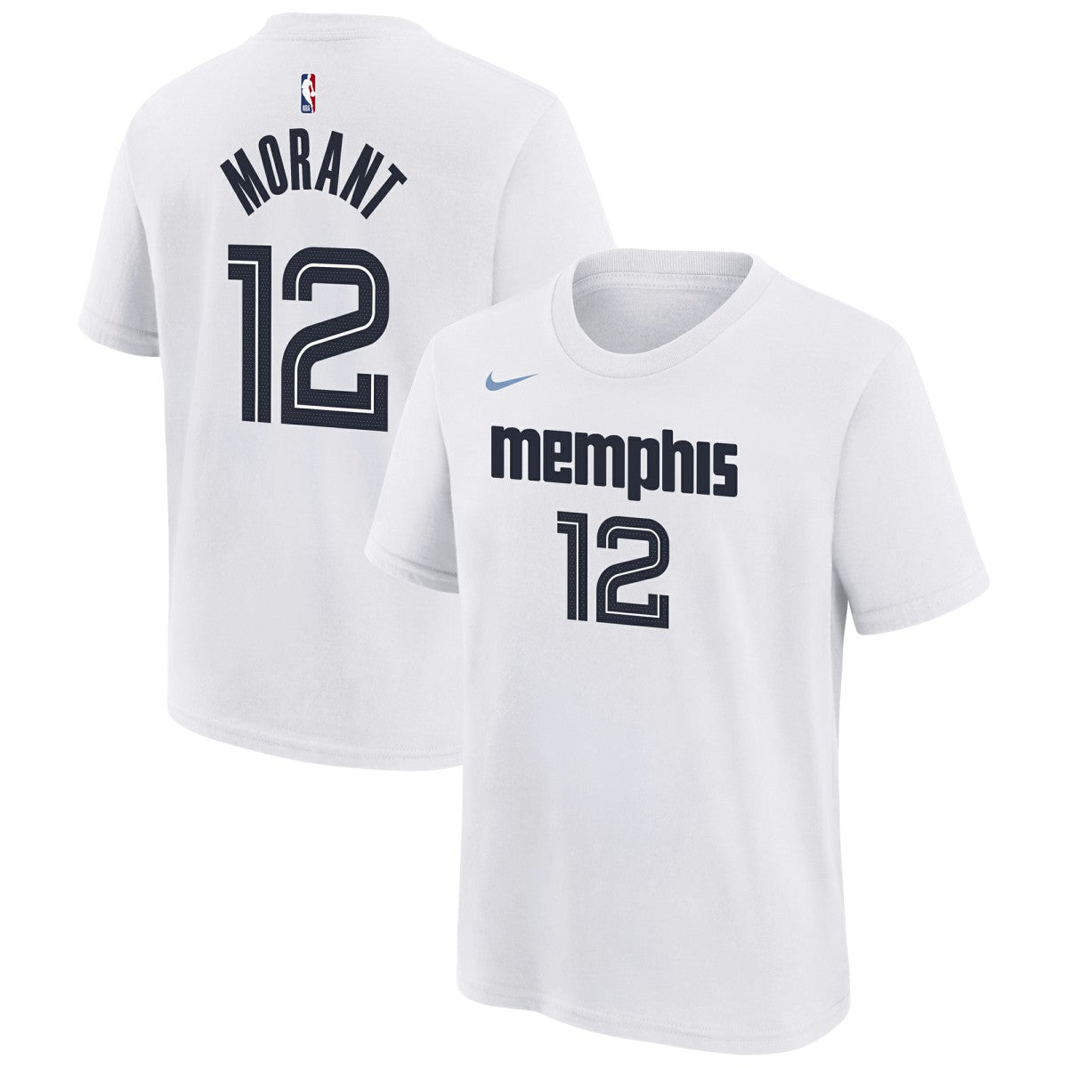 Nike Ja Morant Memphis Grizzlies Youth 2025/26 City Edition Name & Number T-Shirt White