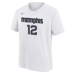Nike Ja Morant Memphis Grizzlies Youth 2025/26 City Edition Name & Number T-Shirt White