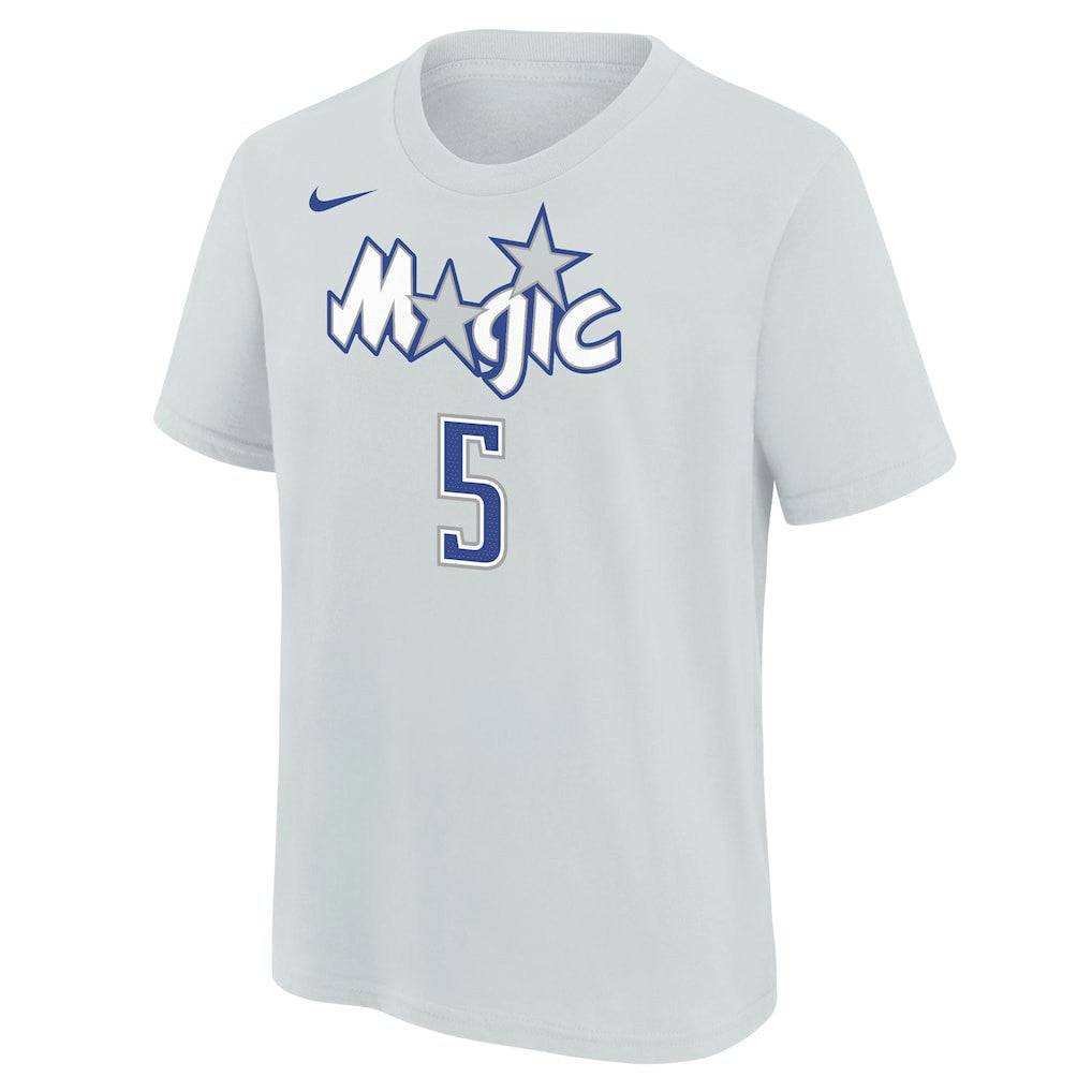Nike Paolo Banchero Orlando Magic Youth 2025/26 City Edition Name & Number T-Shirt Silver