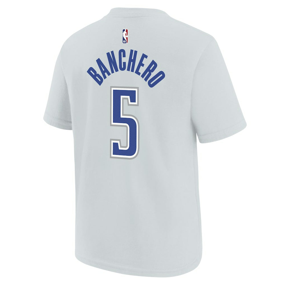 Nike Paolo Banchero Orlando Magic Youth 2025/26 City Edition Name & Number T-Shirt Silver