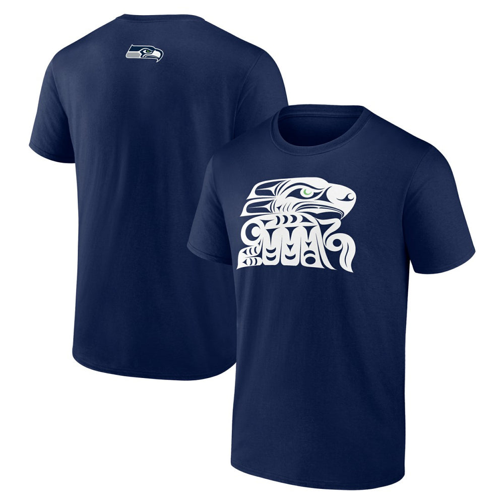 Seattle Seahawks Muckleshoot Tribe T-Shirt - College Navy - NFL