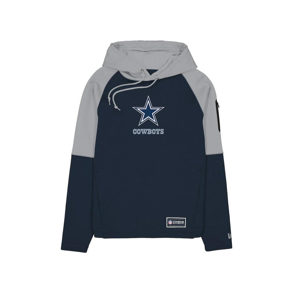 Dallas Cowboys New Era Combine Authentic Color Block Raglan Pullover Hoodie - Navy - NFL