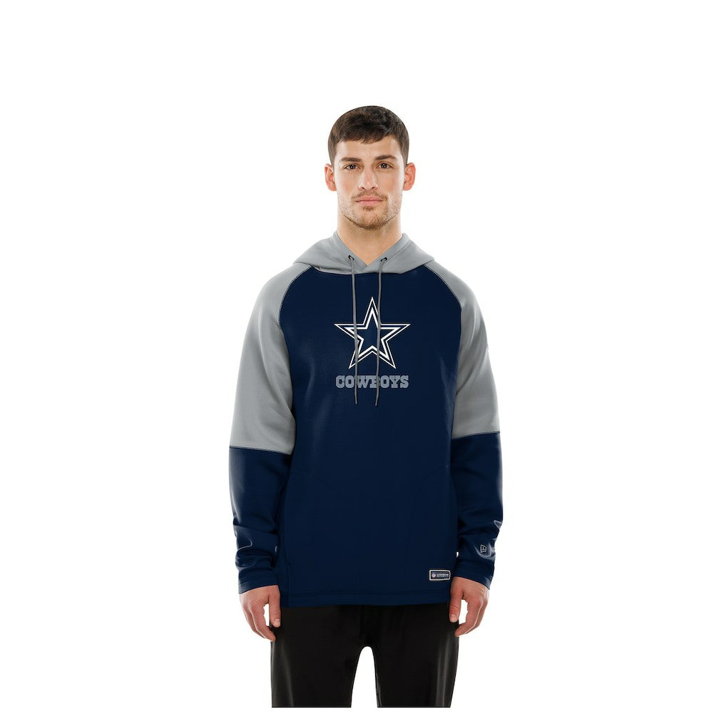Dallas Cowboys New Era Combine Authentic Color Block Raglan Pullover Hoodie - Navy - NFL