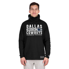 Dallas Cowboys New Era Functional Fandom Balaclava Helmet Stripe Tri-Blend Hoodie - Black - NFL
