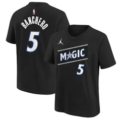 Paolo Banchero Orlando Magic Jordan Brand Youth Statement Edition Name & Number T-Shirt Black