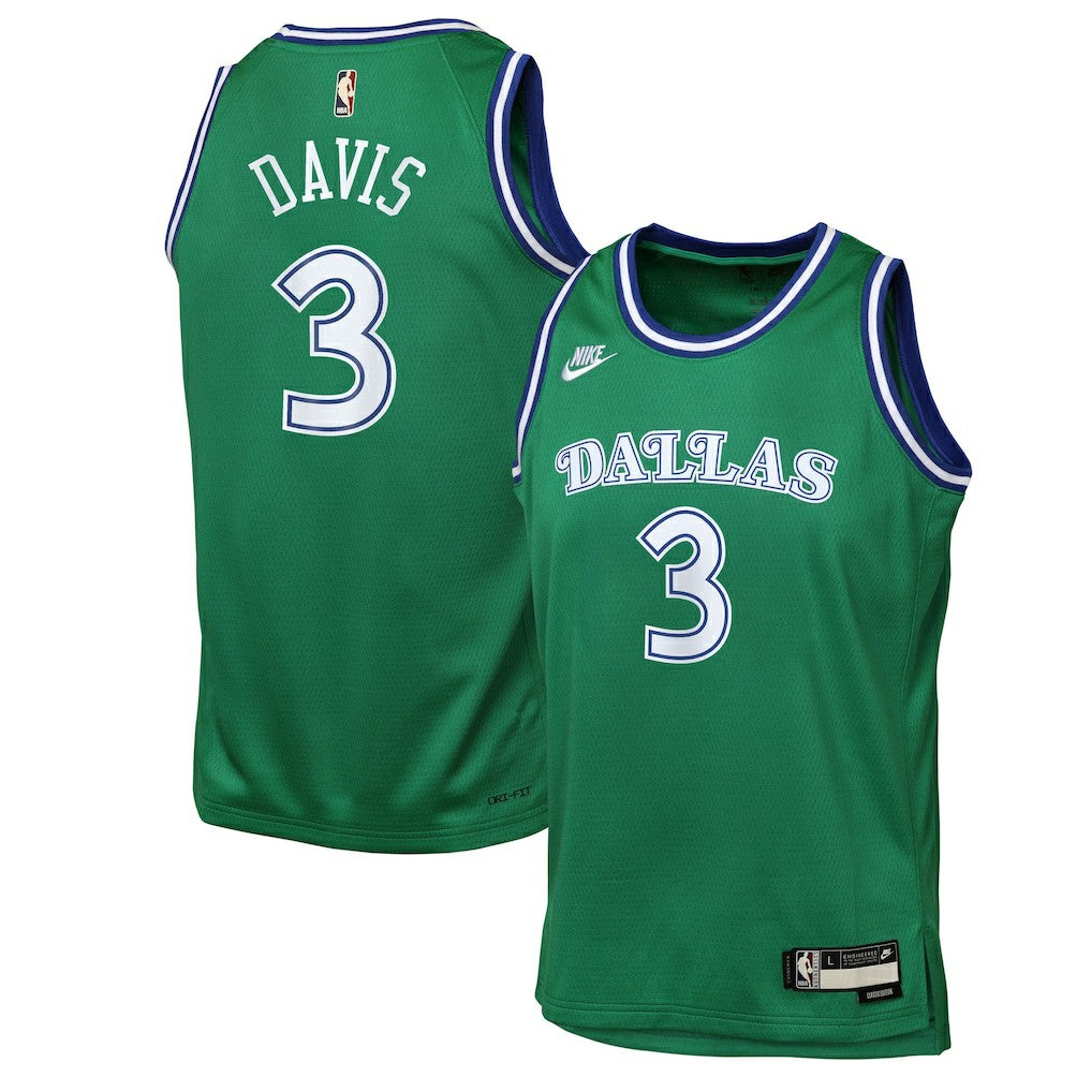 Nike Anthony Davis Dallas Mavericks Youth Swingman Jersey Classic Editi- Green