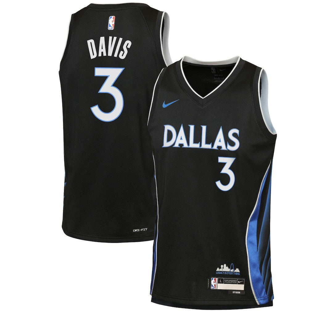 Nike Anthony Davis Dallas Mavericks Youth 2025/26 City Edition Swingman Jersey Black