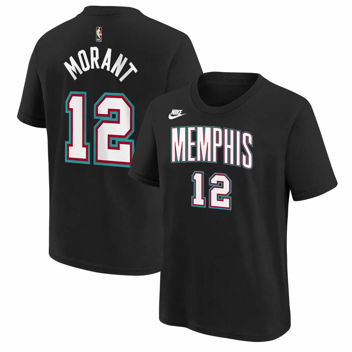 Nike Ja Morant Memphis Grizzlies Youth Name & Number T-Shirt Classic Edition Black