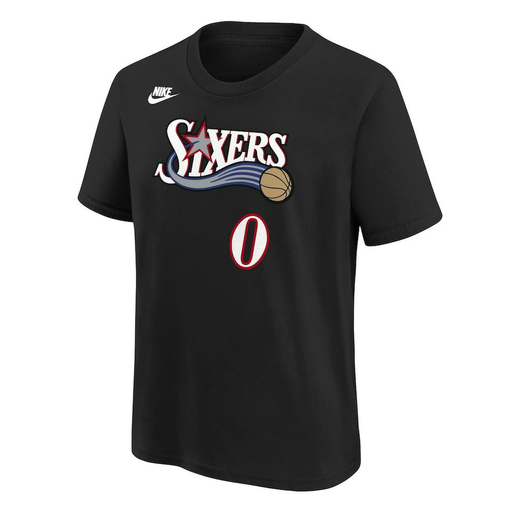 Nike Tyrese Maxey Philadelphia 76ers Youth Name & Number T-Shirt Classic Edition Black