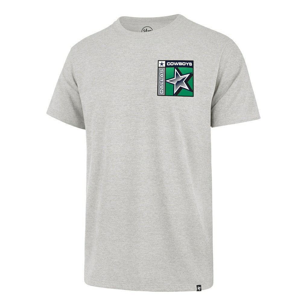 Dallas Cowboys '47 Chrome Plate Franklin T-Shirt - Heather Gray - 47 brand