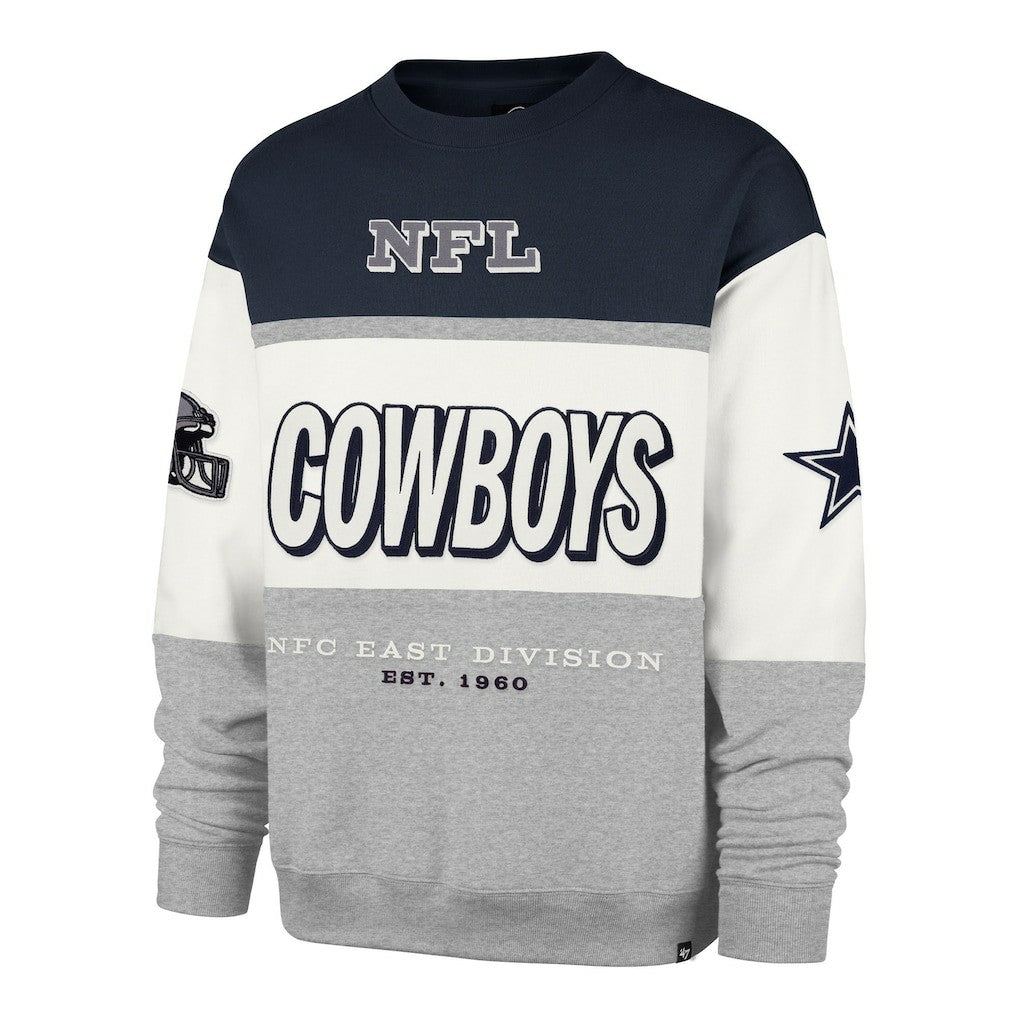 Dallas Cowboys '47 Breeze Maximalist Sweatshirt - Navy/Gray - 47 brand