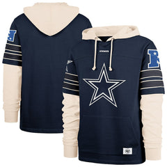 Dallas Cowboys '47 Split Zone Cornerback Duo Hoodie - Navy - 47 brand