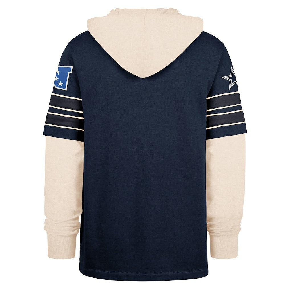 Dallas Cowboys '47 Split Zone Cornerback Duo Hoodie - Navy - 47 brand