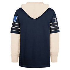 Dallas Cowboys '47 Split Zone Cornerback Duo Hoodie - Navy - 47 brand