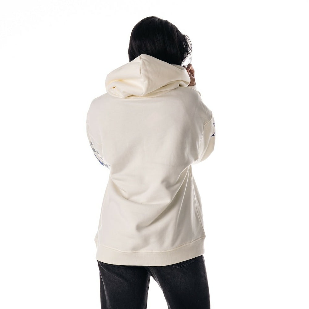 Dallas Cowboys The Wild Collective Unisex Stacked Graphic Sleeve Fleece Hoodie - White - NFL