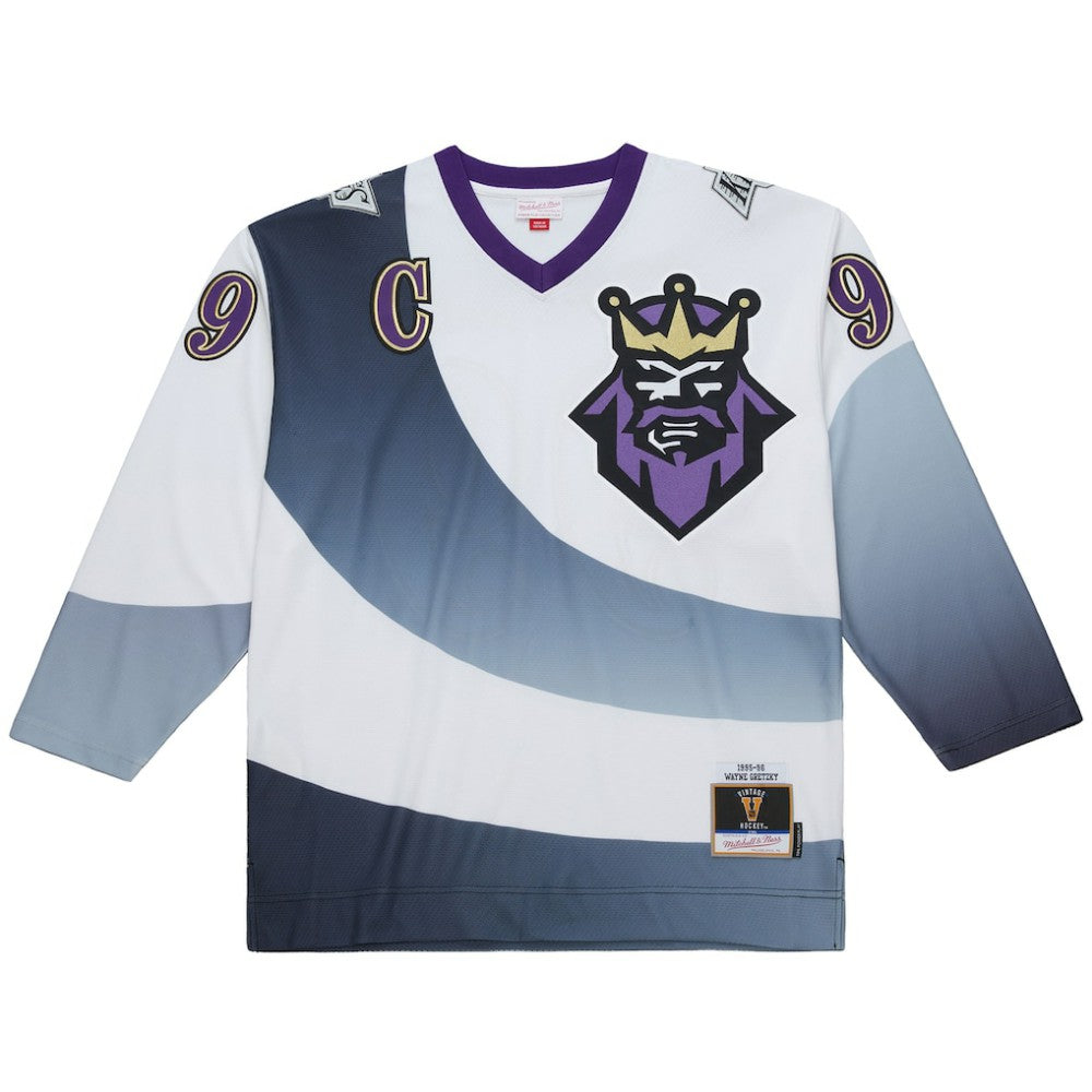 Wayne Gretzky Los Angeles Kings Mitchell & Ness Big & Tall 1995-96 Blue Line 2.0 Jersey - White | NHL Clearance