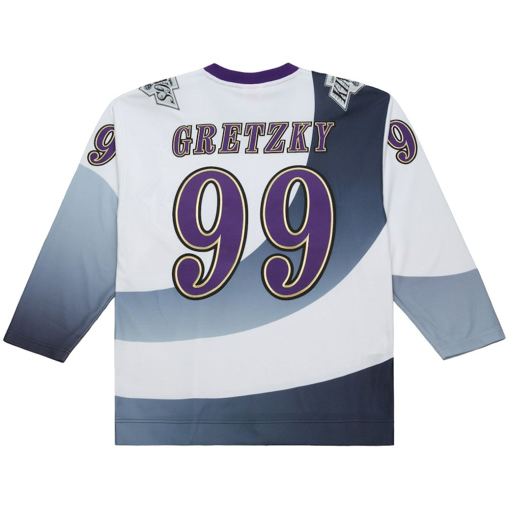 Wayne Gretzky Los Angeles Kings Mitchell & Ness Big & Tall 1995-96 Blue Line 2.0 Jersey - White | NHL Clearance