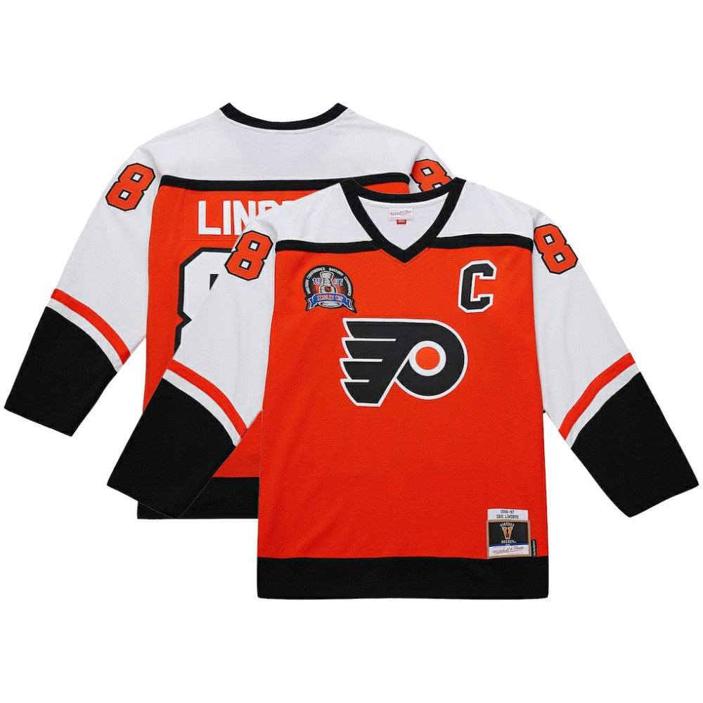 Eric Lindros Philadelphia Flyers Mitchell & Ness Big & Tall 1996-97 Blue Line 2.0 Jersey - Orange | NHL Clearance