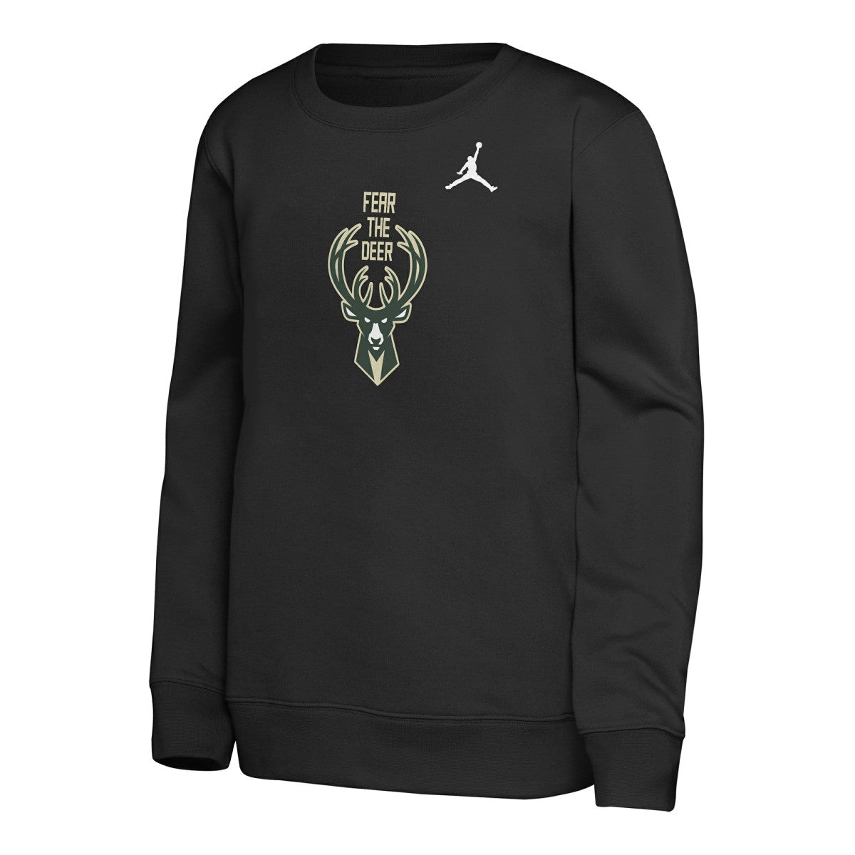 Milwaukee Bucks Jordan Brand Youth Courtside Statement Edition Sweatshirt Black