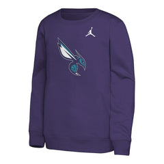 Charlotte Hornets Jordan Brand Youth Courtside Statement Edition Sweatshirt Purple