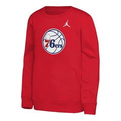 Philadelphia 76ers Jordan Brand Youth Courtside Statement Edition Sweatshirt Red