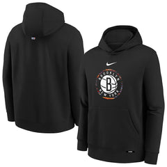 Nike Brooklyn Nets Youth 2025/26 City Edition Club Fleece Pullover Hoodie Black