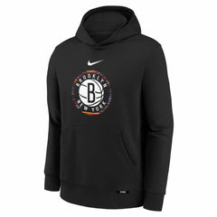 Nike Brooklyn Nets Youth 2025/26 City Edition Club Fleece Pullover Hoodie Black