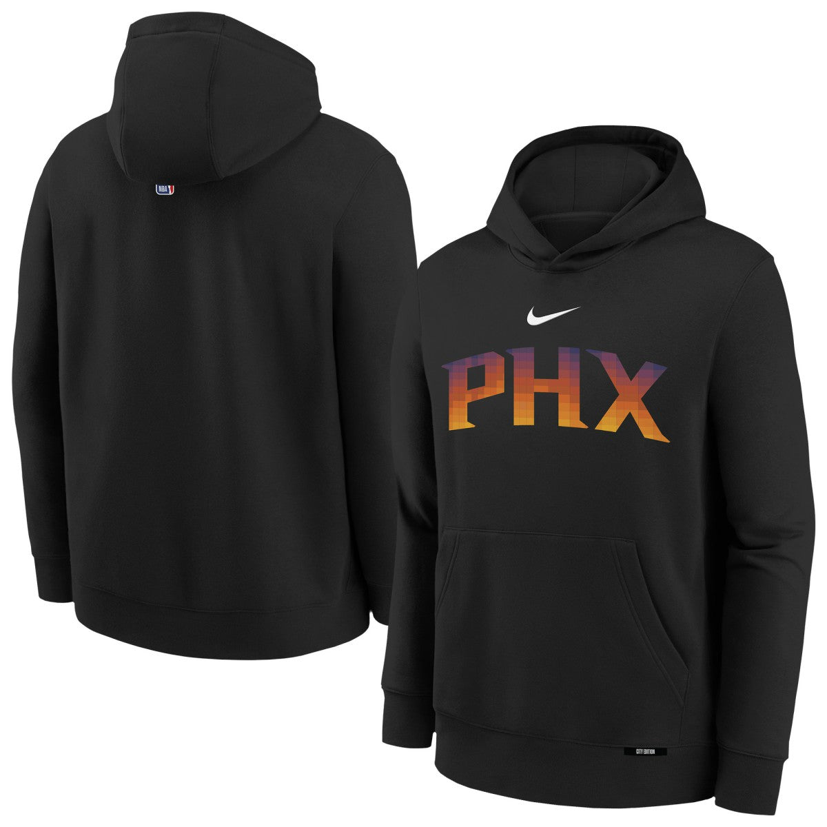 Nike Phoenix Suns Youth 2025/26 City Edition Club Fleece Pullover Hoodie Black