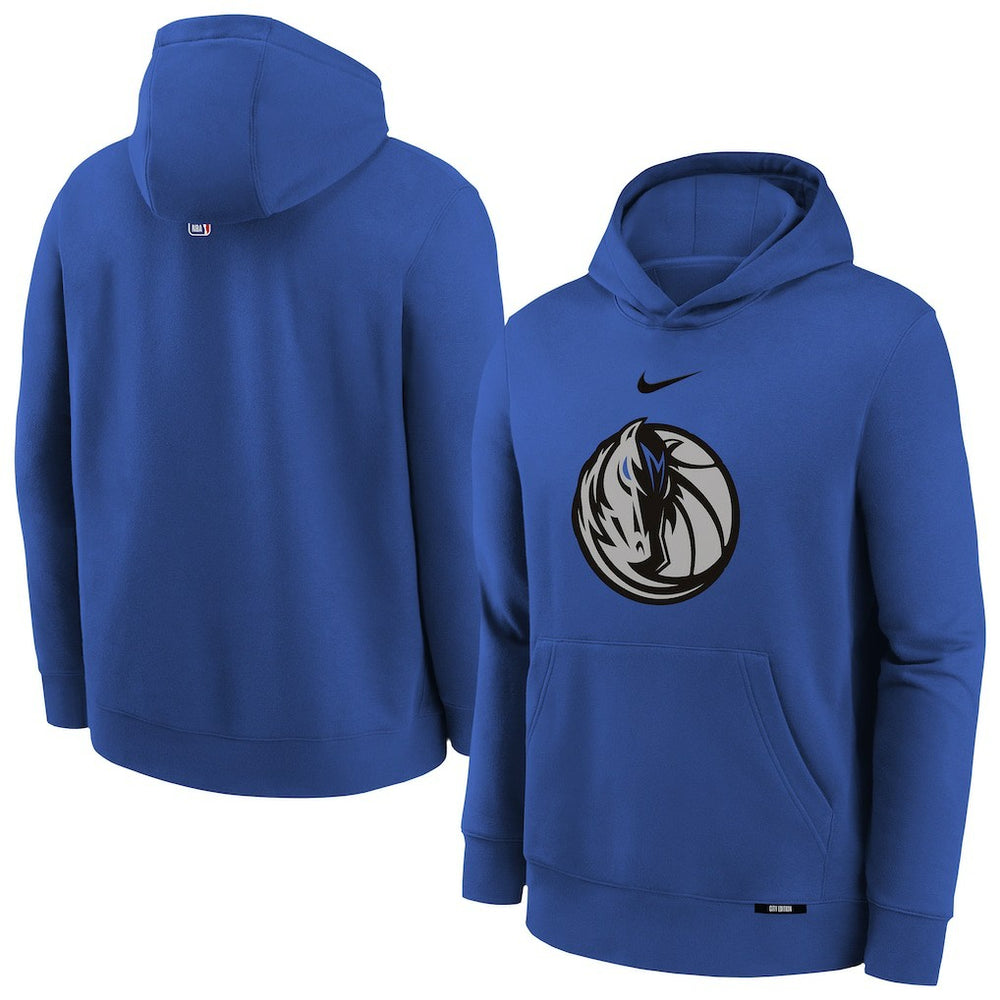 Nike Dallas Mavericks Youth 2025/26 City Edition Club Fleece Pullover Hoodie Royal