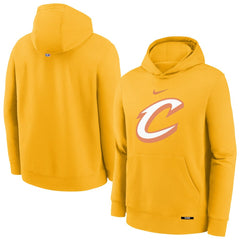 Nike Cleveland Cavaliers Youth 2025/26 City Edition Club Fleece Pullover Hoodie Yellow