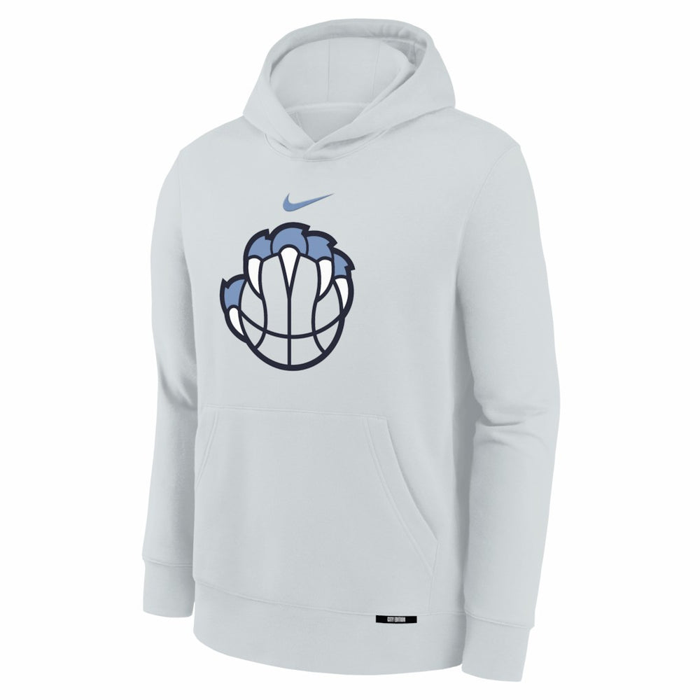 Nike Memphis Grizzlies Youth 2025/26 City Edition Club Fleece Pullover Hoodie Silver
