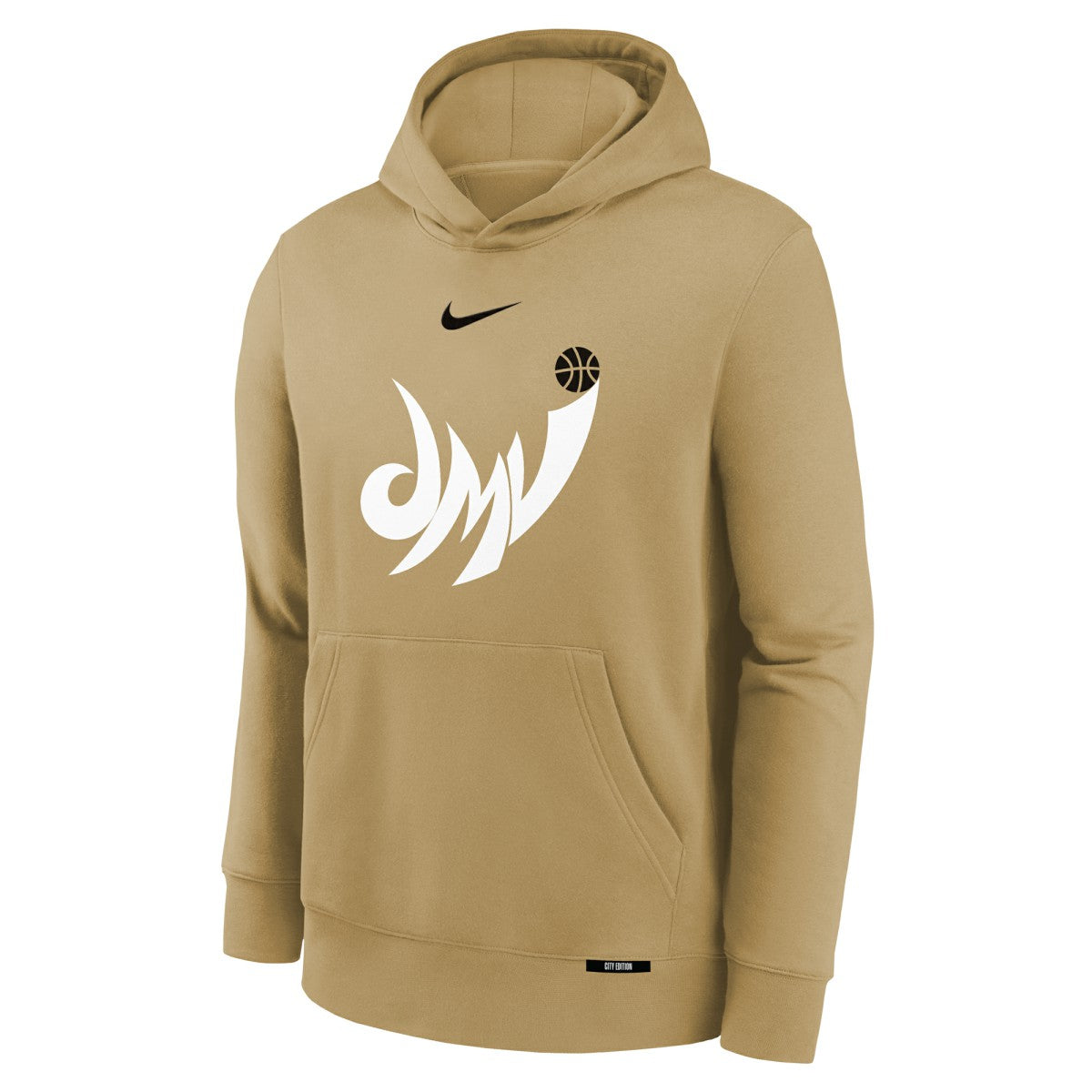 Nike Washington Wizards Youth 2025/26 City Edition Club Logo Fleece Hoodie Tan