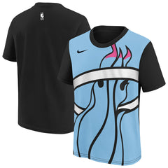 Nike Miami Heat Youth 2025/26 City Edition Max90 T-Shirt Light Blue/Black