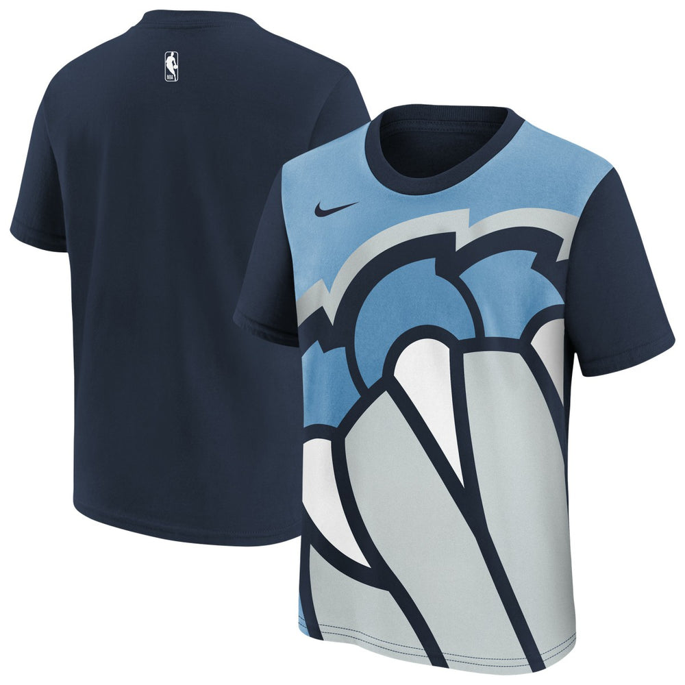 Nike Memphis Grizzlies Youth 2025/26 City Edition Max90 T-Shirt Light Blue/Navy