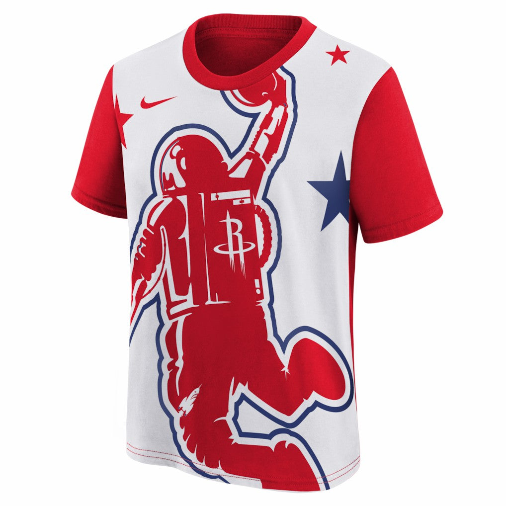 Nike Houston Rockets Youth 2025/26 City Edition Max90 T-Shirt Red/White