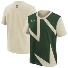 Nike Milwaukee Bucks Youth 2025/26 City Edition Max90 T-Shirt Cream/Hunter Green