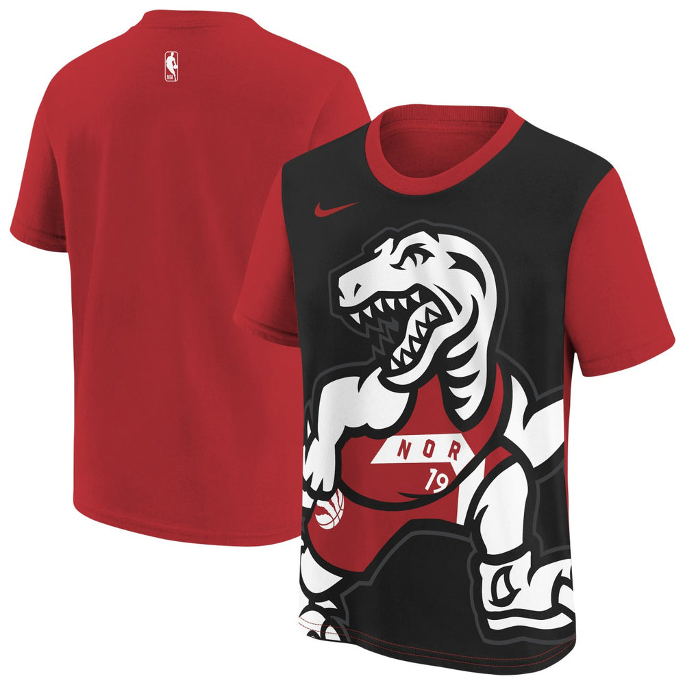 Nike Toronto Raptors Youth 2025/26 City Edition Max90 T-Shirt Red/Black