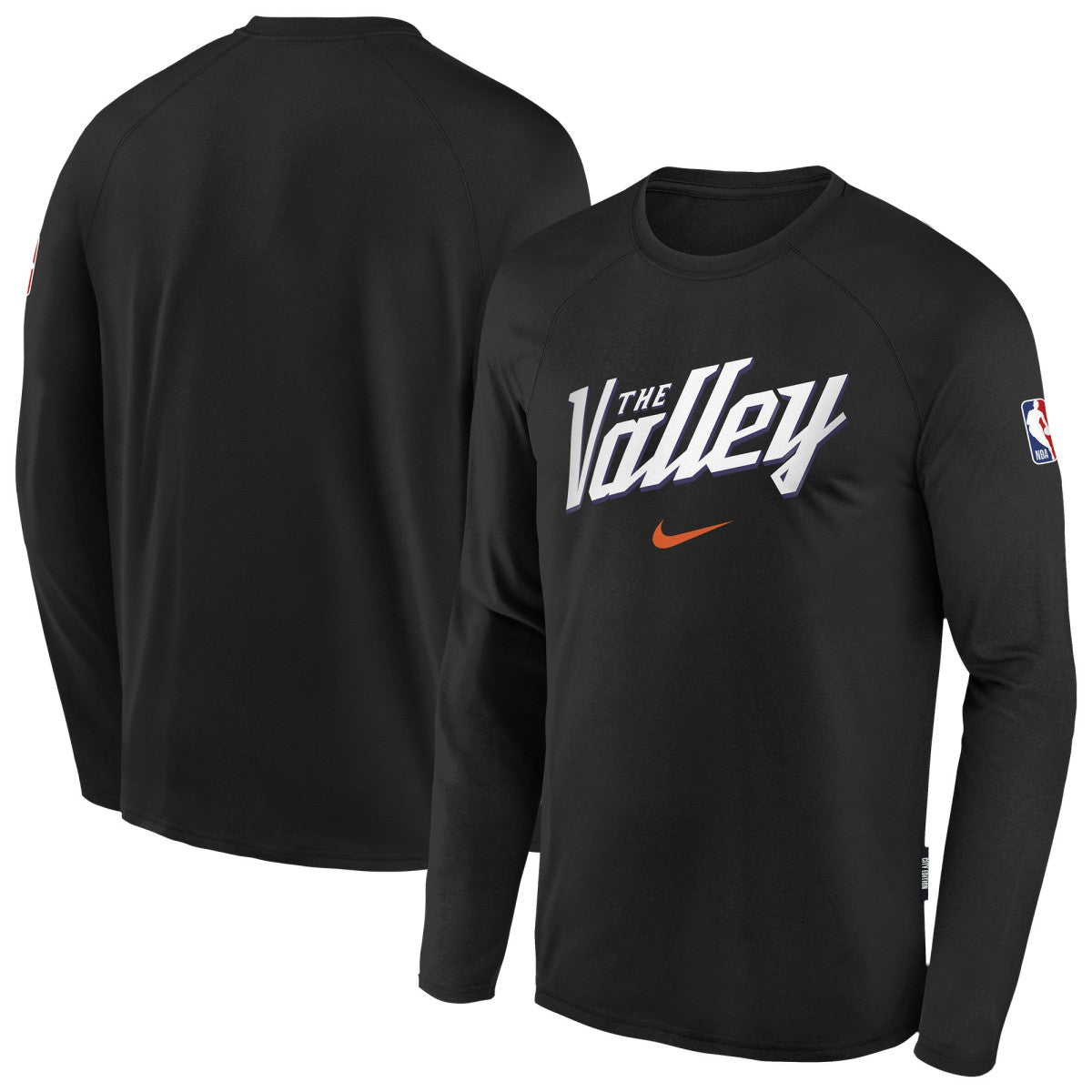 Nike Phoenix Suns Youth 2025/26 City Edition Dri-Fit Long Sleeve Game Top Black